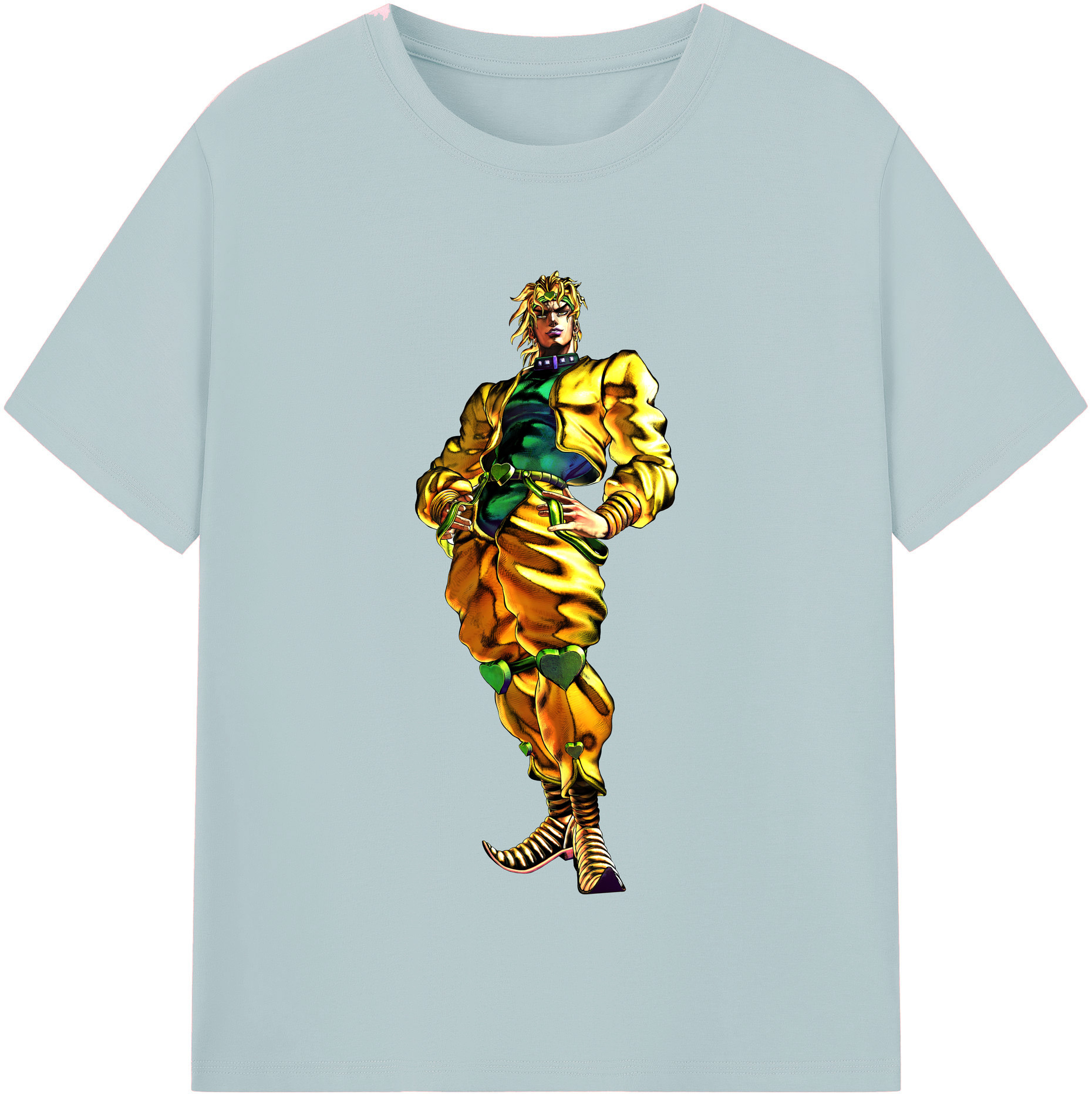 （画像用） ジョジョの奇妙な冒険 ディオ?ブランドー JoJo's Bizarre Adventure Dio Brando 綿100％半袖Tシャツ（フロントプリント）